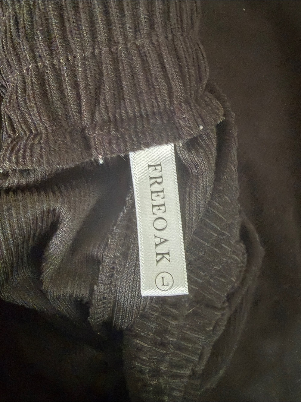 Freeoak Wide Leg Barrel Black Women’s Corduroy Pants - Picture 7 of 7